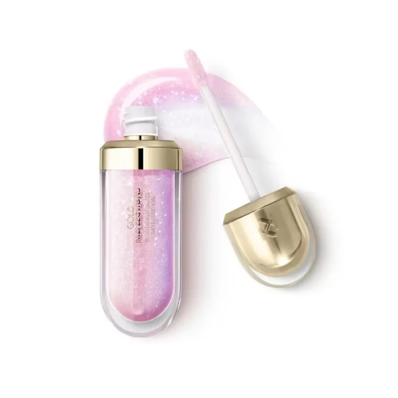 3D Nourishing Lip Glaze - Transparent Glossy Lipstick for Full, Radiant Lips in Milk Tea Shade
