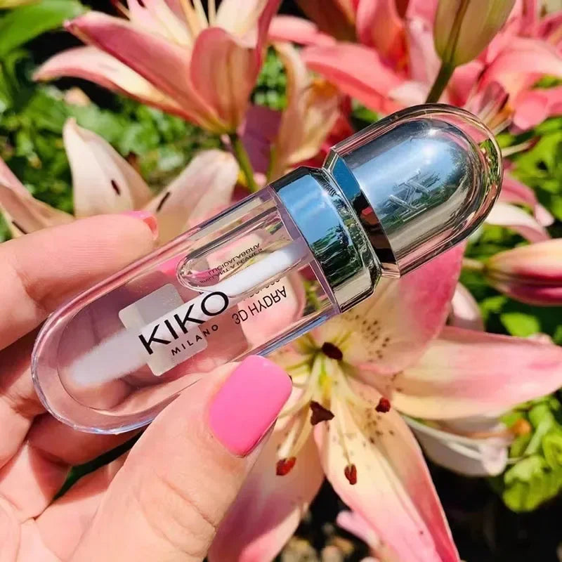 3D Nourishing Lip Glaze - Transparent Glossy Lipstick for Full, Radiant Lips in Milk Tea Shade