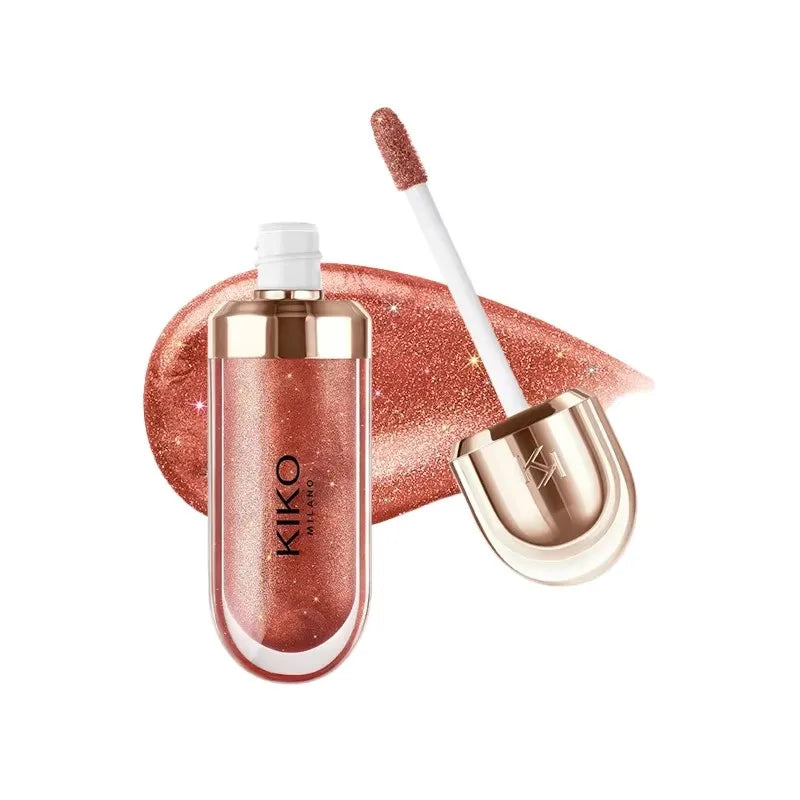3D Nourishing Lip Glaze - Transparent Glossy Lipstick for Full, Radiant Lips in Milk Tea Shade