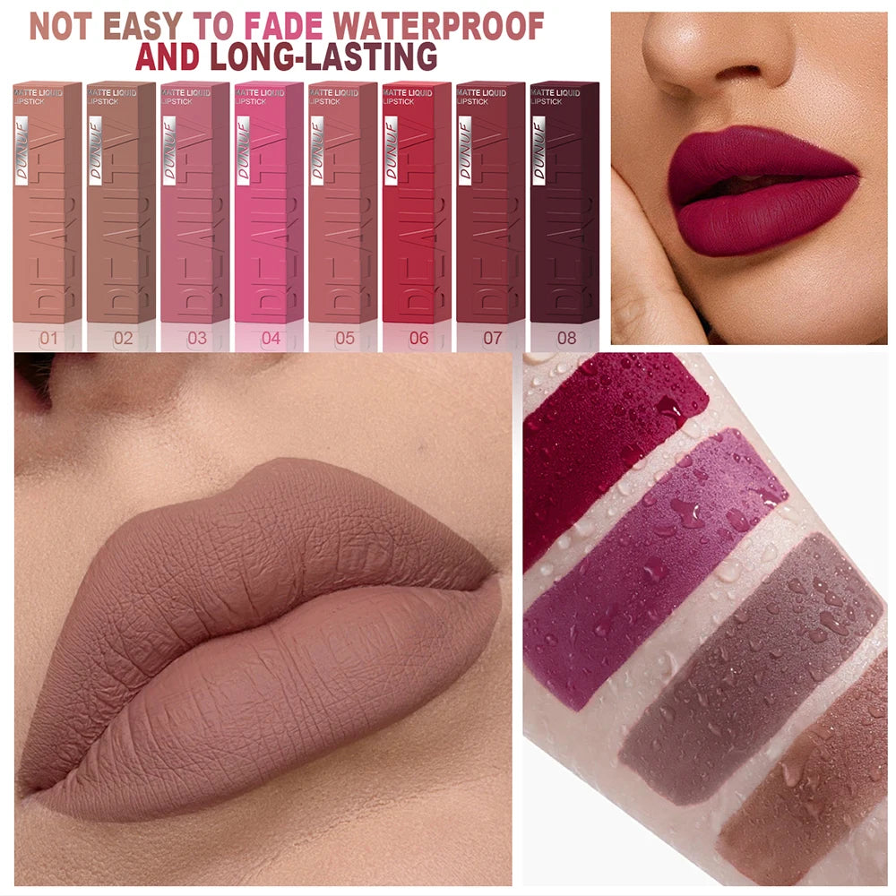 8-color matte velvet Liquid Lipstick-set /waterproof, Long-Lasting & Highly Pigmented