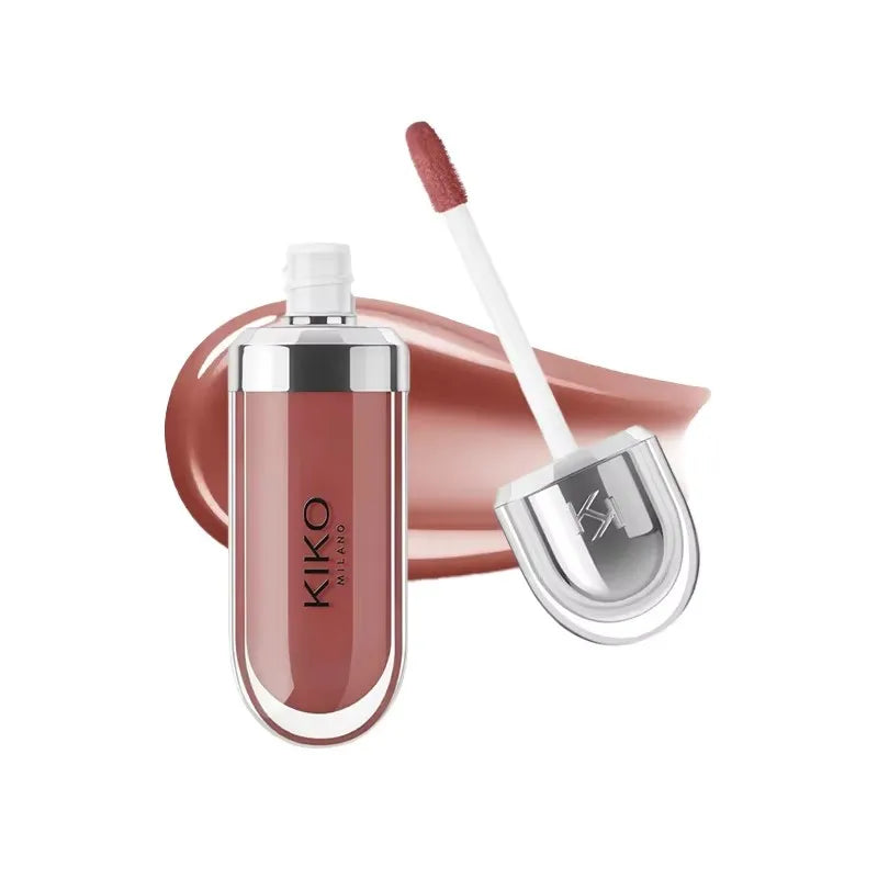 3D Nourishing Lip Glaze - Transparent Glossy Lipstick for Full, Radiant Lips in Milk Tea Shade